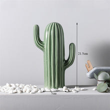 Load image into Gallery viewer, Ceramic Green Cactus Decor