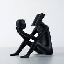 Load image into Gallery viewer, Abstract Satire Book Reading Figurine