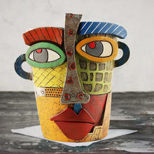 Load image into Gallery viewer, Abstract Face Pot
