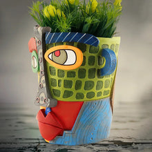 Load image into Gallery viewer, Abstract Face Pot
