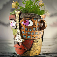 Load image into Gallery viewer, Abstract Face Pot
