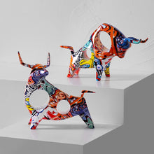 Load image into Gallery viewer, Street Graffiti Bull Sculptures
