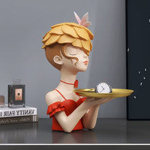 Load image into Gallery viewer, Retro Flower Hat Girl Tray
