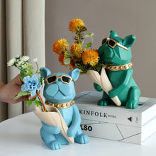 Load image into Gallery viewer, Cool Bulldog Statue Vase

