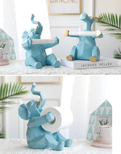 Load image into Gallery viewer, Geometric Elephant/Deer Toilet Roll Holder
