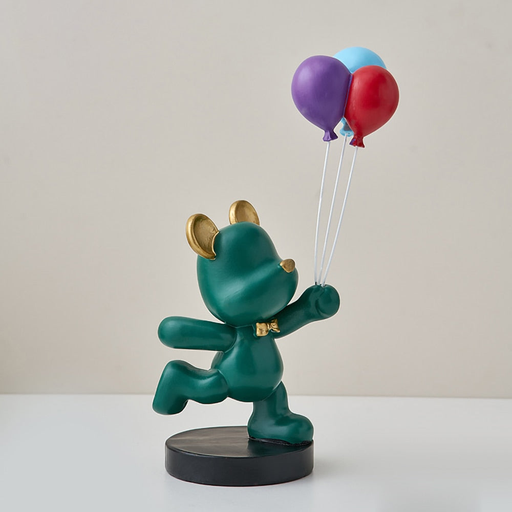 Abstract Bear with Balloons