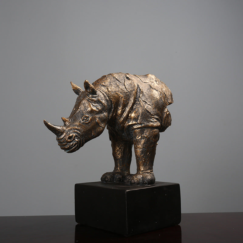 Retro Rhino Sculpture