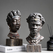 Load image into Gallery viewer, Retro Tribal African Figurines
