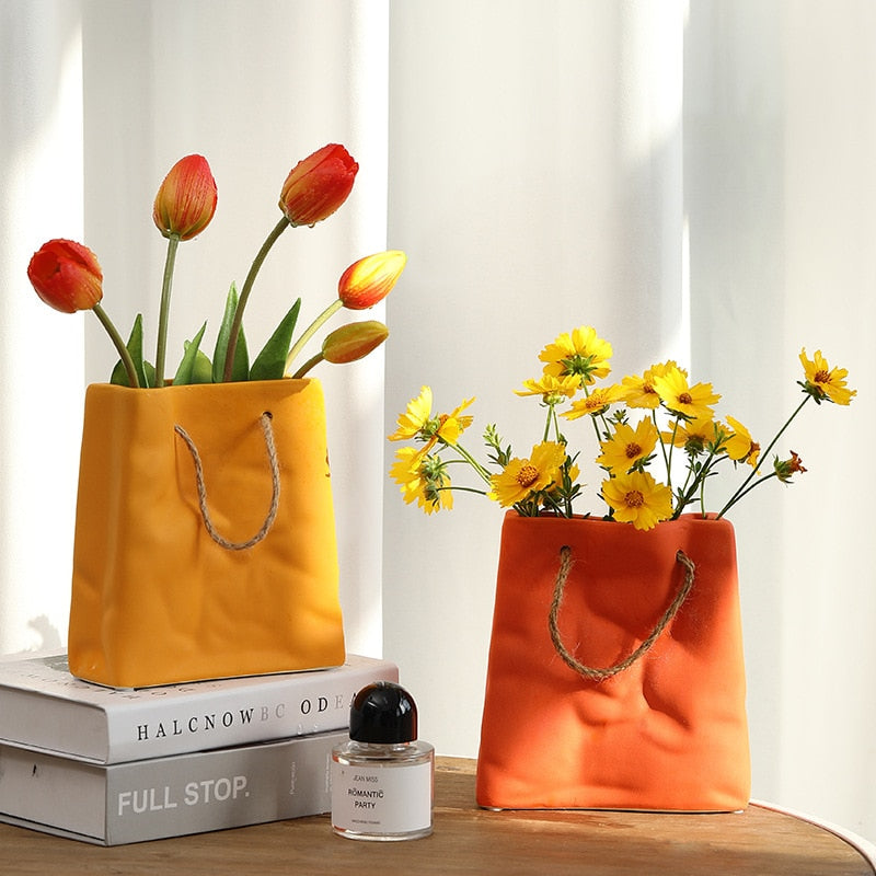 Ceramic Paper Bag Vase – Arte Attic
