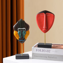 Load image into Gallery viewer, Bohemian Abstract Face Figurines
