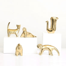 Load image into Gallery viewer, Golden Ceramic abstract Animal Figurines

