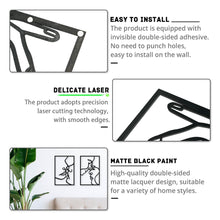 Load image into Gallery viewer, Black Wall Decor Bedroom | Silhouette Wall Painting | Black Wooden Wall Decor - Decor

