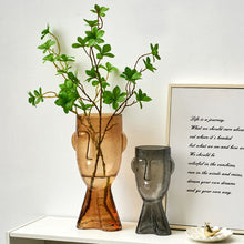 Load image into Gallery viewer, Transparent Face Glass Vase
