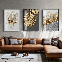 Load image into Gallery viewer, Nordic Golden Abstract Leaf
