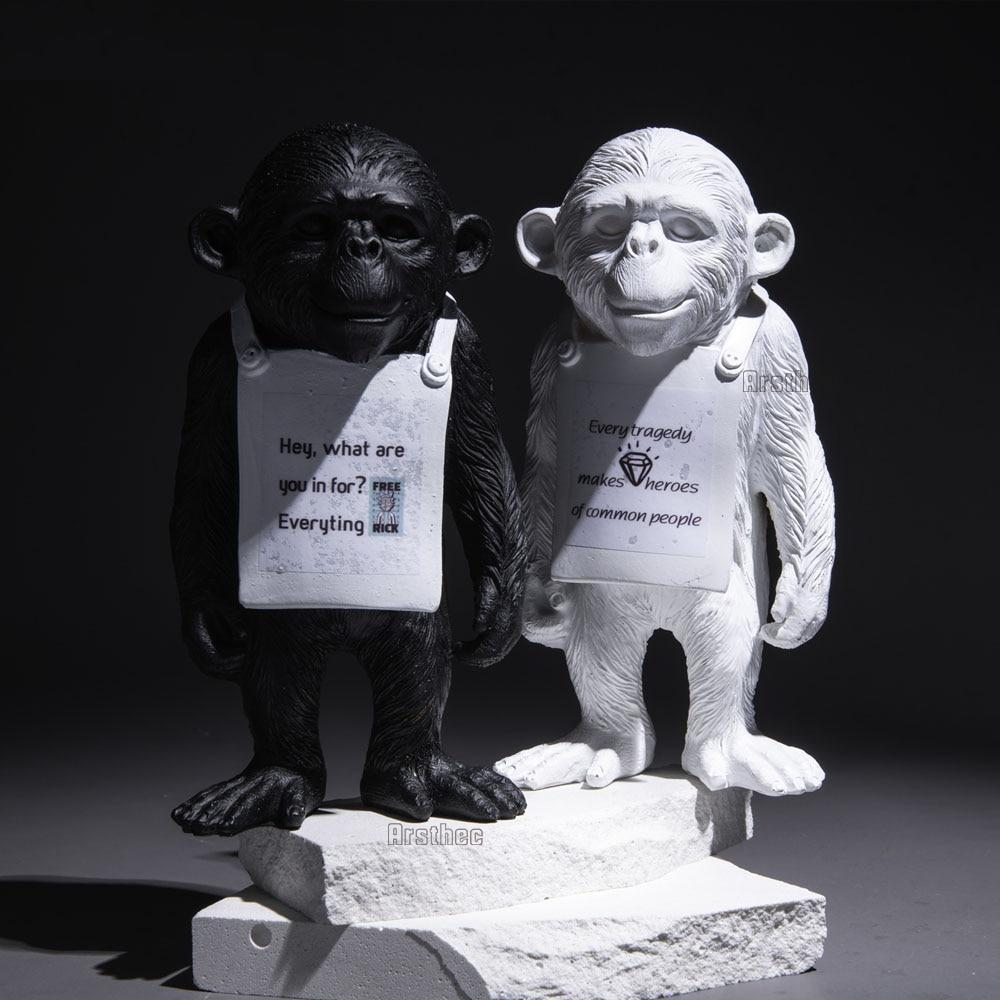 Banksy Monkey Street Art Sculpture – Arte Attic
