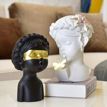 Load image into Gallery viewer, Butterfly Girl and Baby Angel Sculptures
