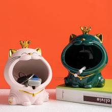 Load image into Gallery viewer, Ceramic Laughing Cat Storage/Astray
