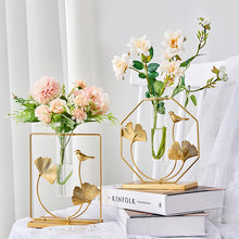 Load image into Gallery viewer, Golden Glass Tube Vase
