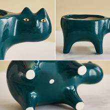 Load image into Gallery viewer, Ceramic Abstract Cat Planter
