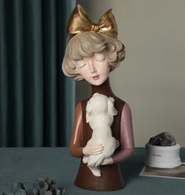 Load image into Gallery viewer, Pet Lover Girl Sculpture
