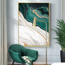 Load image into Gallery viewer, Abstract Green &amp; Golden Foil
