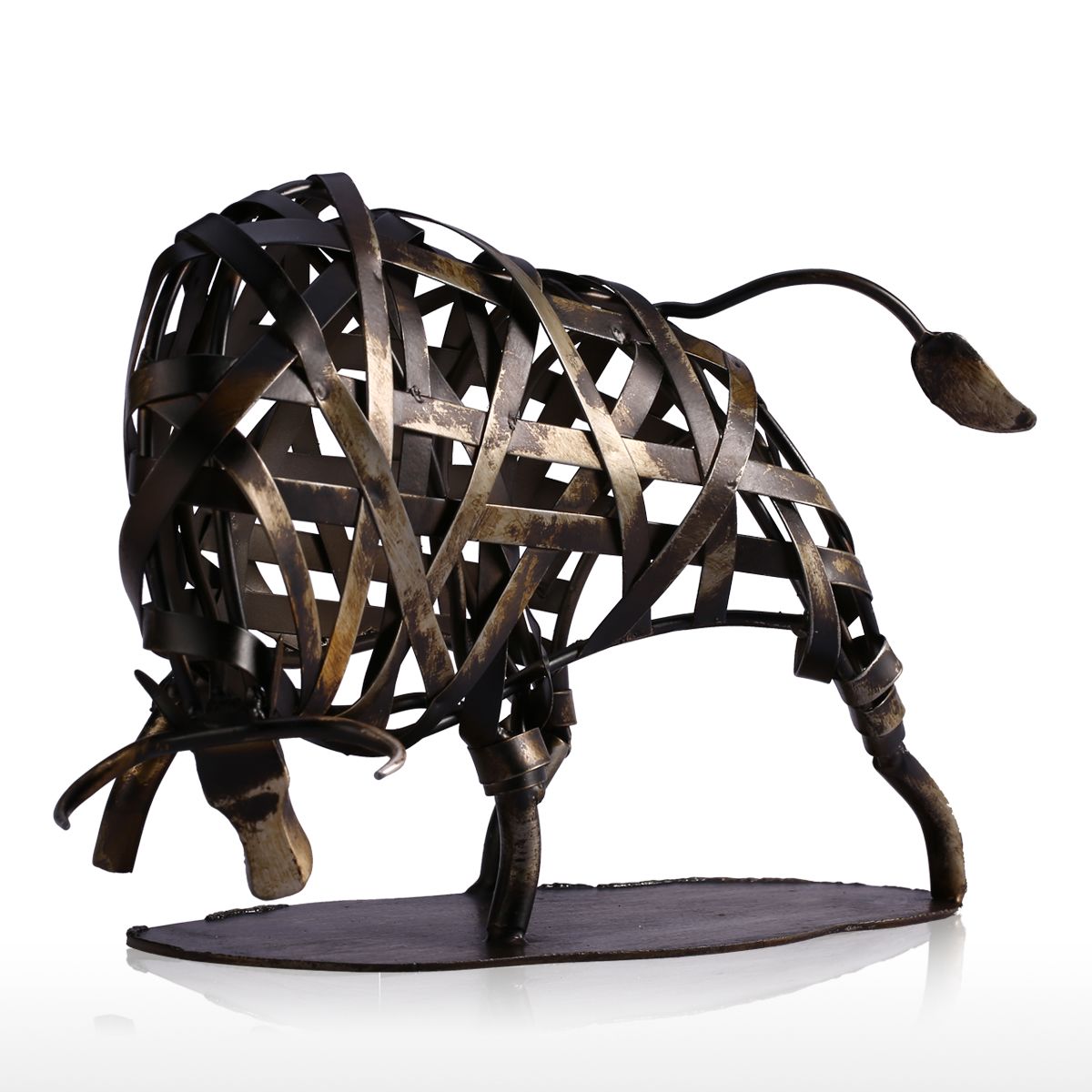 Metal Raging Wildlife Sculpture – Arte Attic