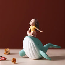 Load image into Gallery viewer, Girl on Whale Figurine
