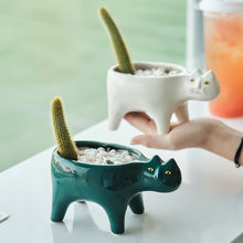 Load image into Gallery viewer, Ceramic Abstract Cat Planter
