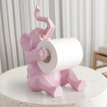 Load image into Gallery viewer, Geometric Elephant/Deer Toilet Roll Holder
