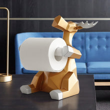 Load image into Gallery viewer, Geometric Elephant/Deer Toilet Roll Holder
