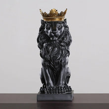Load image into Gallery viewer, Golden Crowned Lion Sculpture
