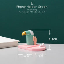 Load image into Gallery viewer, Cute Toucan Figurines Figurines &amp; Miniatures ARTLOVIN Official Store C (Phone Holder Green) 
