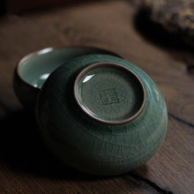 Load image into Gallery viewer, Celadon Koi Fish Tea Cup
