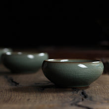 Load image into Gallery viewer, Celadon Koi Fish Tea Cup
