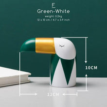 Load image into Gallery viewer, Cute Toucan Figurines Figurines &amp; Miniatures ARTLOVIN Official Store F (Green White) 
