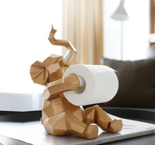 Load image into Gallery viewer, Geometric Elephant/Deer Toilet Roll Holder
