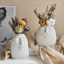 Load image into Gallery viewer, Ceramic Abstract Face Vase

