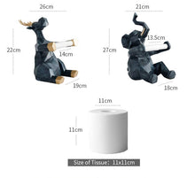 Load image into Gallery viewer, Geometric Elephant/Deer Toilet Roll Holder
