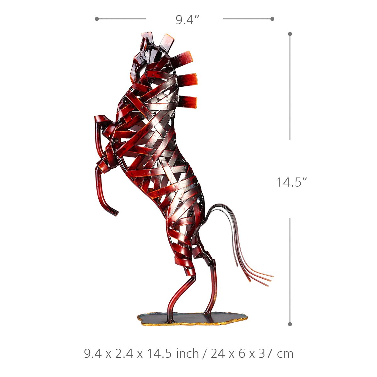 Metal Raging Wildlife Sculpture – Arte Attic