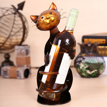 Load image into Gallery viewer, Chrome Cat Wine Holder
