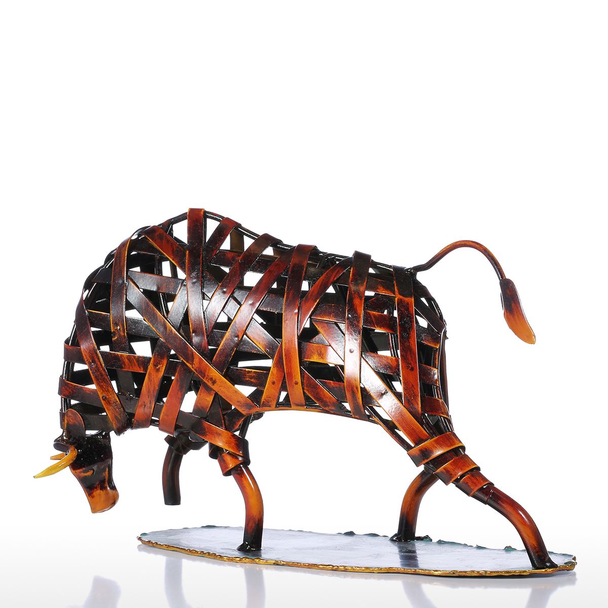 Metal Raging Wildlife Sculpture – Arte Attic