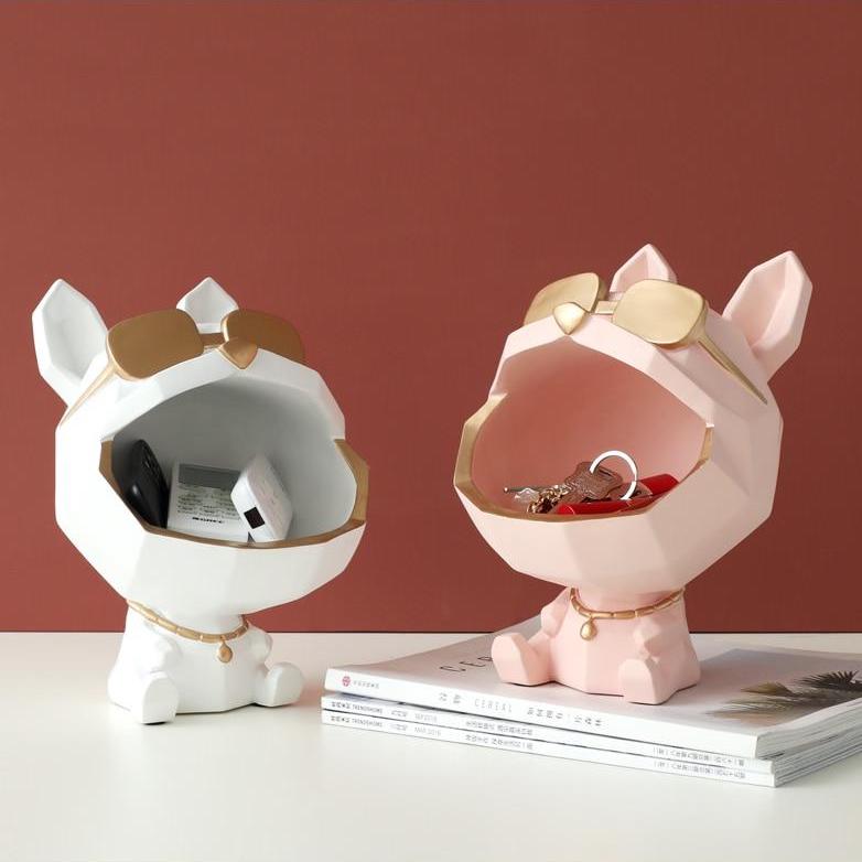 Cool Dog Figurine Big Mouth Dog Storage Box- Home Decoration