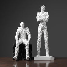 Load image into Gallery viewer, Black &amp; White Pixel Figurine
