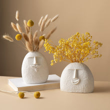 Load image into Gallery viewer, Ceramic Abstract Face Vase
