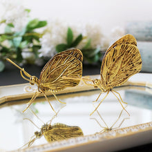 Load image into Gallery viewer, Golden Metal Butterfly Ornament
