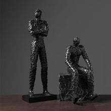 Load image into Gallery viewer, Black &amp; White Pixel Figurine
