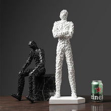 Load image into Gallery viewer, Black &amp; White Pixel Figurine
