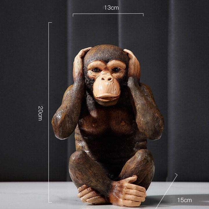 新品未開封 Wild Wise Apes 3rd world Wild Three Wise Monkeys – Arte Attic