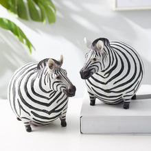 Load image into Gallery viewer, Chubby Zebra Figurine
