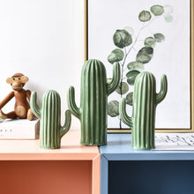 Load image into Gallery viewer, Ceramic Green Cactus Decor
